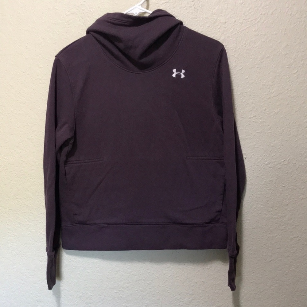 Under Armour Women’s Purple Cowl Hoodie Sweatshirt. Good Condition. Size SM.